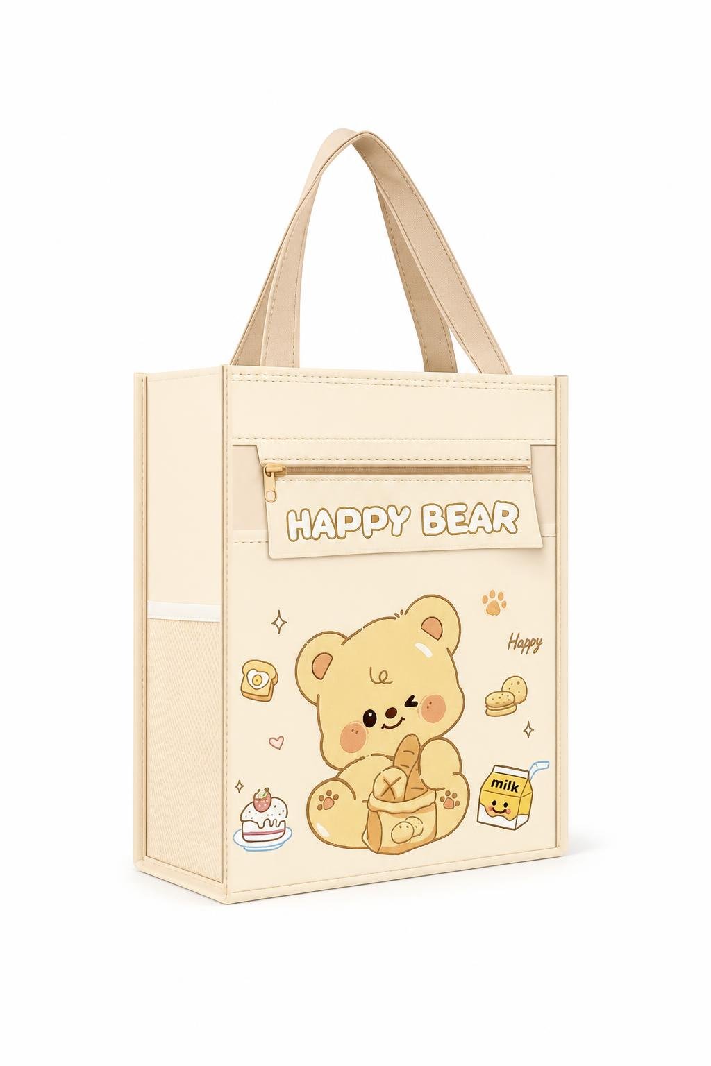 19da595c-6b99-4840-8656-511cefe8d892.jpg حقيبة أطفال توت باغ صفراء برسمة Happy Bear - 7837540 - الصورة 1