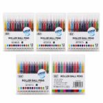طقم أقلام حبر رولر BIA 5719، 12 لون، سن 0.5 mm