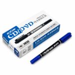 قلم Gixin CD/DVD بطرفين وحبر أزرق دائم - موديل 7217
