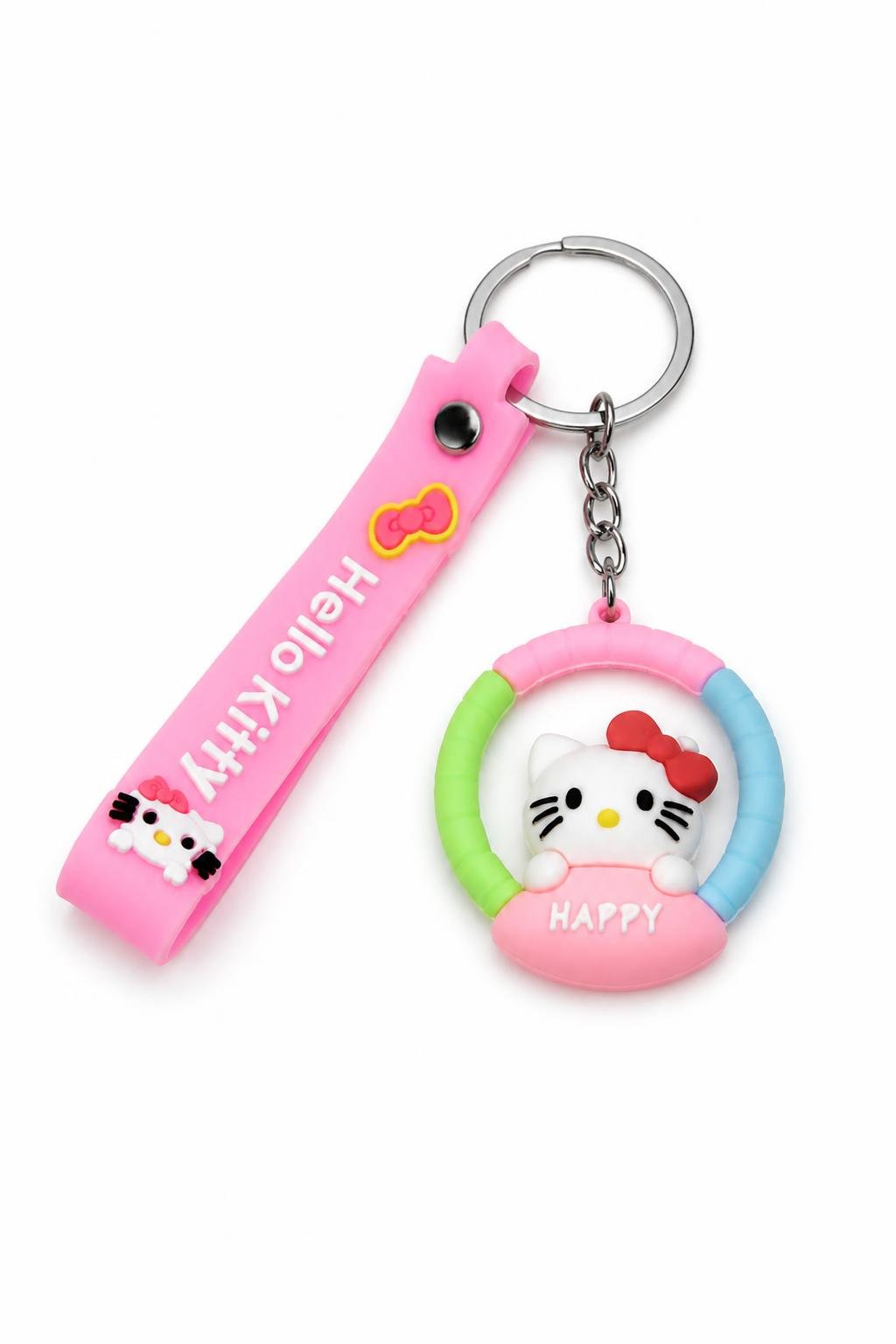 1d973a05-f50b-495a-bf50-d395b0043ea4.jpg علاقة مفاتيح سيليكون Hello Kitty مع قشاط - 8225163 - الصورة 1