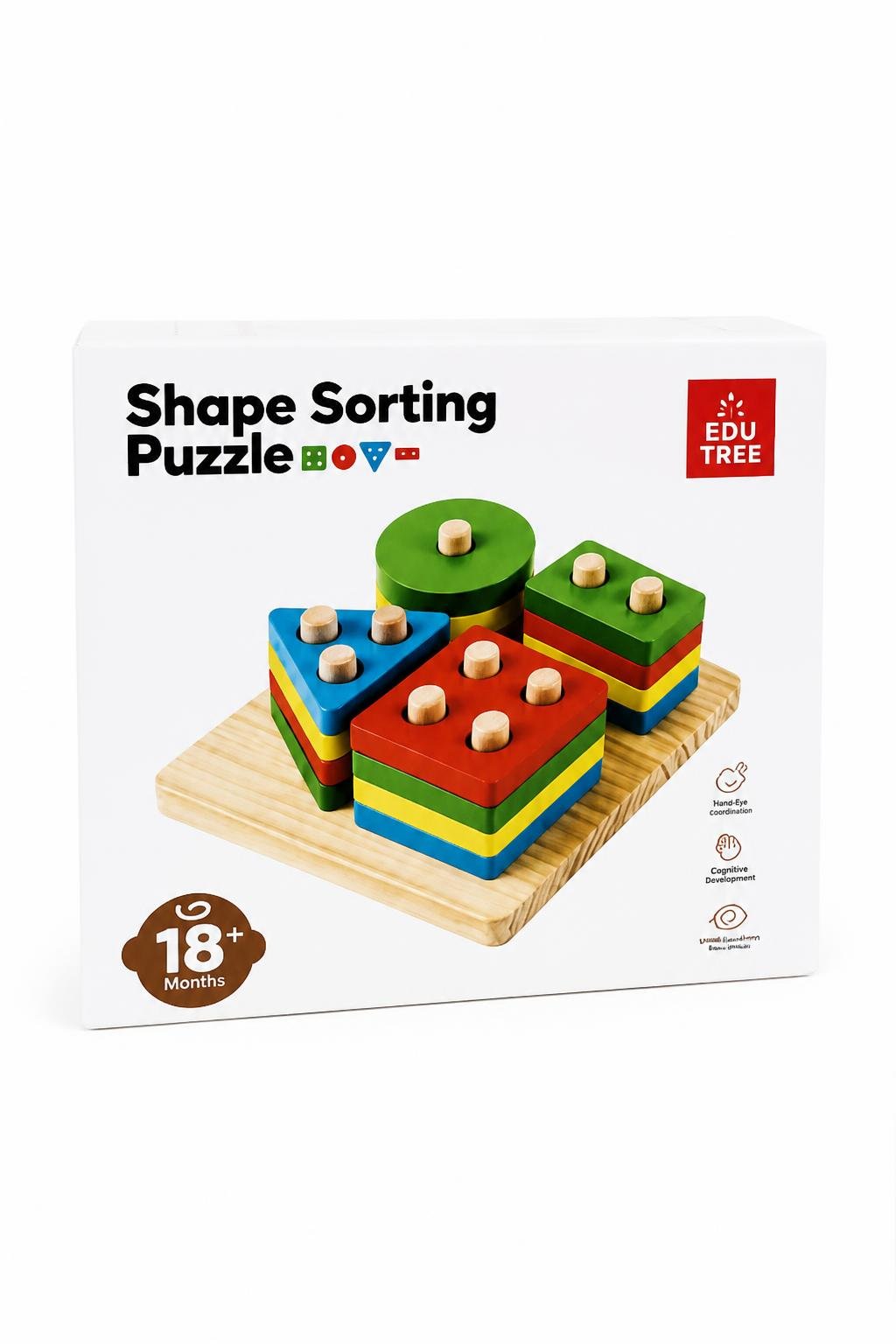 1f2db031-be2d-4310-8efa-c8073af94cd9.jpg لعبة فرز الأشكال الخشبية EDU TREE 15854 لعمر 18+ شهر - الصورة 1