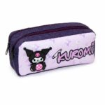 مقلمة مدرسية قماشية Kuromi بسحابين مع لعبة - 3795834