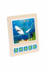 لوحة بزل خشبية لتكوين كلمة SHARK - موديل 15792