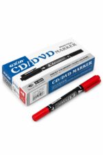 قلم Gxin CD/DVD أحمر بطرفين للأسطح الملساء - موديل 7216