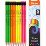 علبة أقلام رصاص Pikasso Neon HB، 12 قلم - 12071