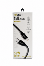 كابل شحن QBest USB إلى Lightning بقدرة 35W - QB C006
