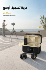 ⁦مايك QBest QB801 مزدوج Type-C لاسلكي لصناعة المحتوى⁩ - الصورة ⁦3⁩