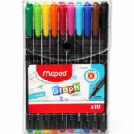 طقم أقلام تلوين Maped Graph peps fine 10 ألوان 0.4 mm - 4181946