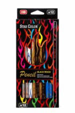 علبة أقلام رصاص خشبية Star Color HB عدد 12 - موديل 8791