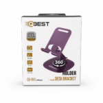حامل هاتف مكتبي QBest معدني بزاوية 360 درجة QB863