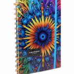 دفتر ذكريات فني A5 بمطاطة وتصميم A riot of colours - 8840