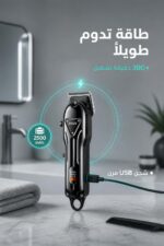 ⁦ماكينة حلاقة رجالية VGR V-051 بشفرات سيراميك وبطارية 2500mAh⁩ - الصورة ⁦2⁩