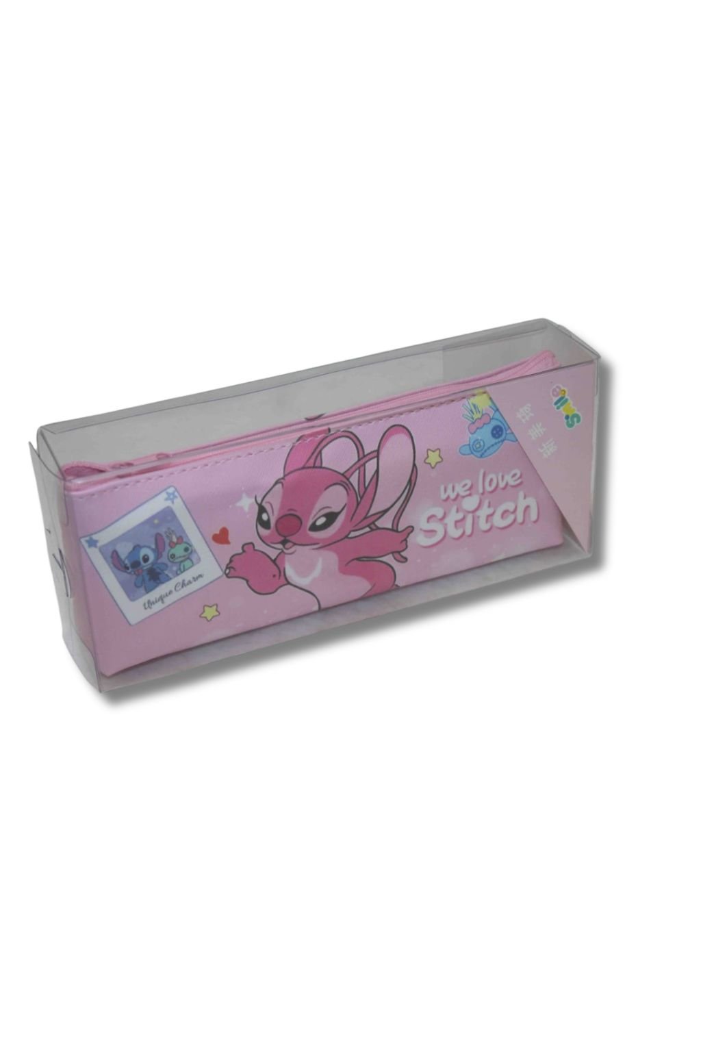 40 مقلمة قماشية Stitch وردية بعلبة فاكيوم - موديل 8398674 - الصورة 1