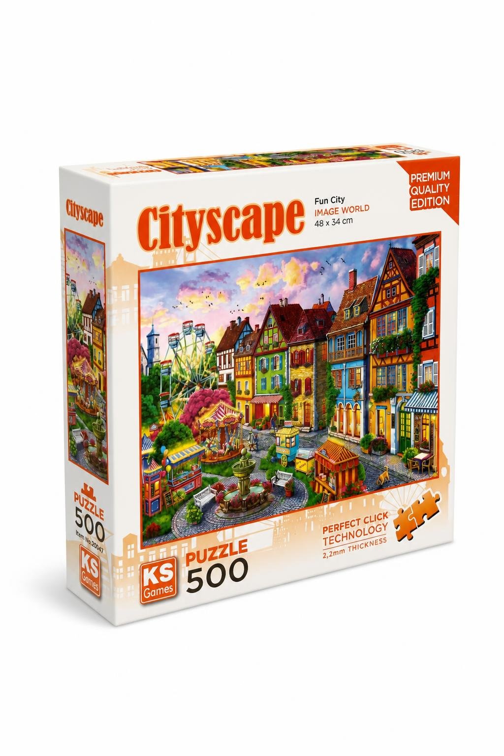 432615c9-250e-4561-8129-ae5176821691-2.jpg بازل KS Games Cityscape Fun City 500 قطعة موديل 12416 - الصورة 1