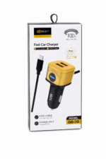 شاحن سيارة QBest بمنفذي USB ووصلة Micro 12W QB70