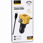 شاحن سيارة QBest بمنفذي USB ووصلة Micro 12W QB70