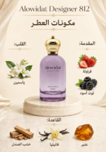 ⁦عطر نسائي Alowidat Designer 812 – فاكهي حلو بلمسة فانيليا عنبرية⁩ - الصورة ⁦2⁩