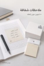 ⁦ورق ملاحظات شفاف للتدوين - موديل 6379465⁩ - الصورة ⁦2⁩