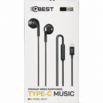 سماعات QBest QB721 سلكية Type-C مع مايك وتحكم صوت