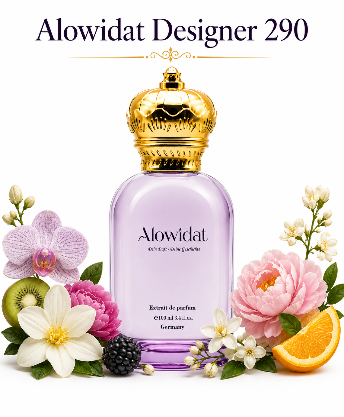 4b580a2f-4528-4b45-87f8-1c515cda744e عطر نسائي Alowidat Designer 290 – فاكهي زهري بلمسة خشبية مسكية - الصورة 1