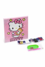 لوحة تلوين ستراس KITTY بإطار خشبي 20*20 سم - 9957166