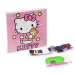 لوحة تلوين ستراس KITTY بإطار خشبي 20*20 سم - 9957166