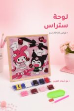 ⁦لوحة تلوين ستراس ببرواز خشبي 20×20 سم - موديل 1499094⁩ - الصورة ⁦2⁩
