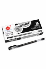 علبة أقلام جل CHENYONG GP-2068 أسود 0.38mm، 12 قلم