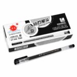 علبة أقلام جل CHENYONG GP-2068 أسود 0.38mm، 12 قلم