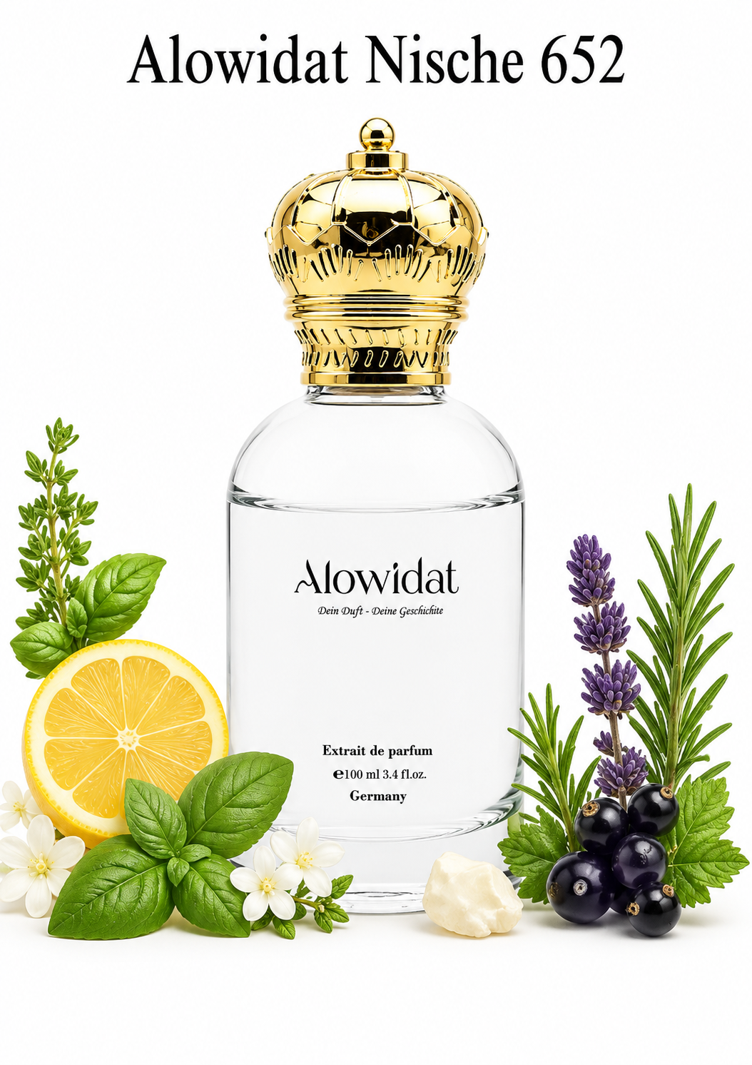 4fde836c-f1f7-47f8-bb0a-668bc3642555 عطر للجنسين Alowidat Nische 652 – حمضي عطري بلمسة زهرية ومسكية منعشة - الصورة 1