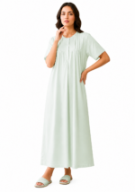 ⁦قميص نوم نسائي Soula طويل – قطن 95% وليكرا 5% | M–XL⁩ - الصورة ⁦3⁩