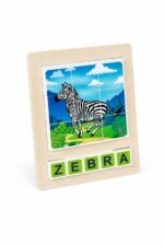 لوحة بزل خشبية لتكوين كلمة ZEBRA - موديل 15794