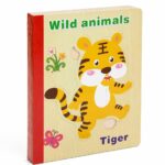 كتاب بزل خشبي إنكليزي للحيوانات البرية - 7854452