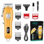 ماكينة حلاقة VGR V-092 لاسلكية بشاشة LED و6 أمشاط