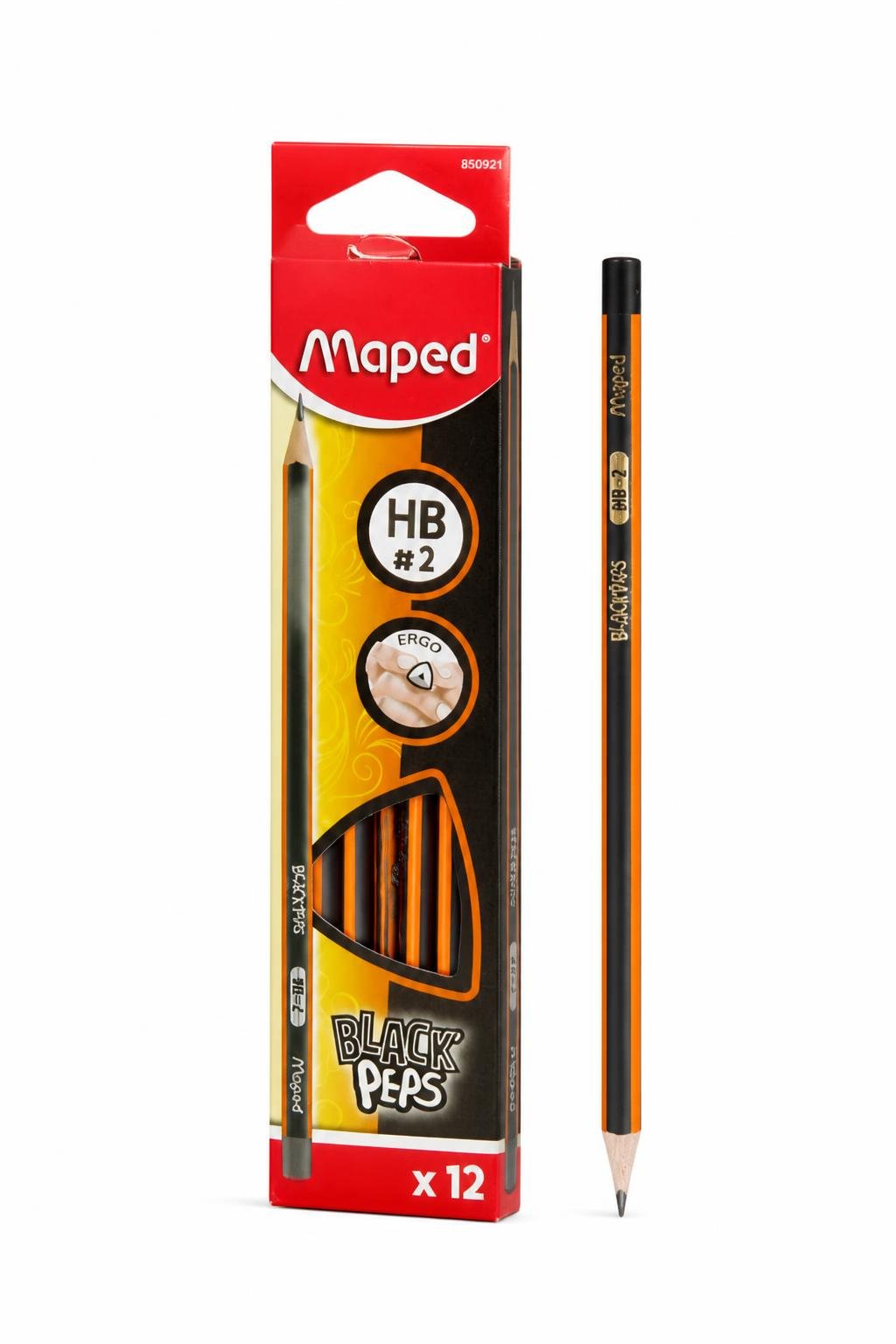 5bec9966-fa11-45b0-a10c-254538682cbc.jpg علبة أقلام رصاص Maped Black'Peps HB #2 - 12 قلم - الصورة 1