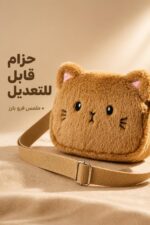 ⁦حقيبة أطفال فرو بنية بتصميم دبدوب - موديل 1659978⁩ - الصورة ⁦4⁩