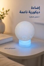 ⁦قاعدة ضوء بطارية كروية بإضاءة زرقاء - 8221511⁩ - الصورة ⁦2⁩
