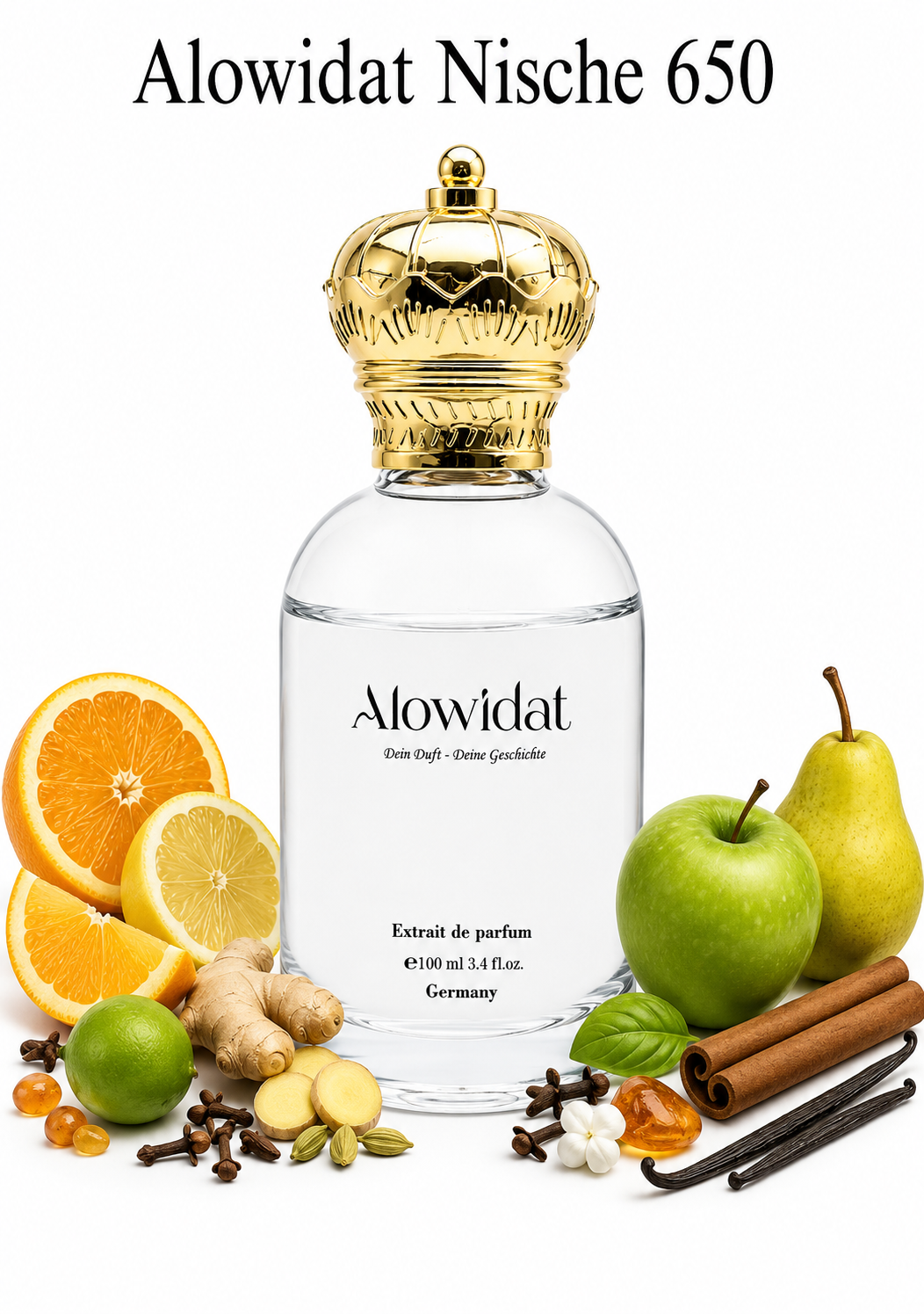6482c3f5-a73b-40ed-ad1b-a55ced7f1166 عطر للجنسين Alowidat Nische 650 – حمضي فاكهي بلمسة توابل وعنبر دافئة - الصورة 1