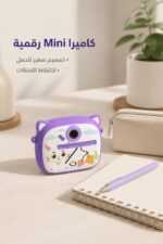 ⁦كاميرا رقمية Mini بطباعة أبيض وأسود وتصميم قطة - 2888013⁩ - الصورة ⁦3⁩
