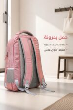 ⁦حقيبة ظهر وردية GA 229 قياس 18 - موديل 8256331⁩ - الصورة ⁦3⁩