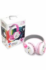 سماعة Hello Kitty وردية Bluetooth وكبل قابلة للشحن - 15757