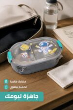⁦حافظة طعام ستانلس ستيل صحية بتصميم بيضوي موديل 6704023⁩ - الصورة ⁦4⁩