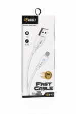 كابل شحن Micro USB من QBest بخرج 3A موديل QB07