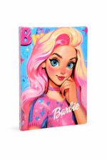 دفتر ذكريات فني A5 مع مطاطة بتصميم Barbie - موديل 8816