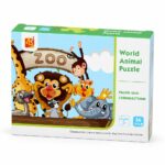بزل حيوانات للأطفال World Animal Puzzle 24 قطعة - موديل 9068716
