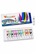 علبة ألوان غواش TENDER عصارة 12 لون - موديل 4447