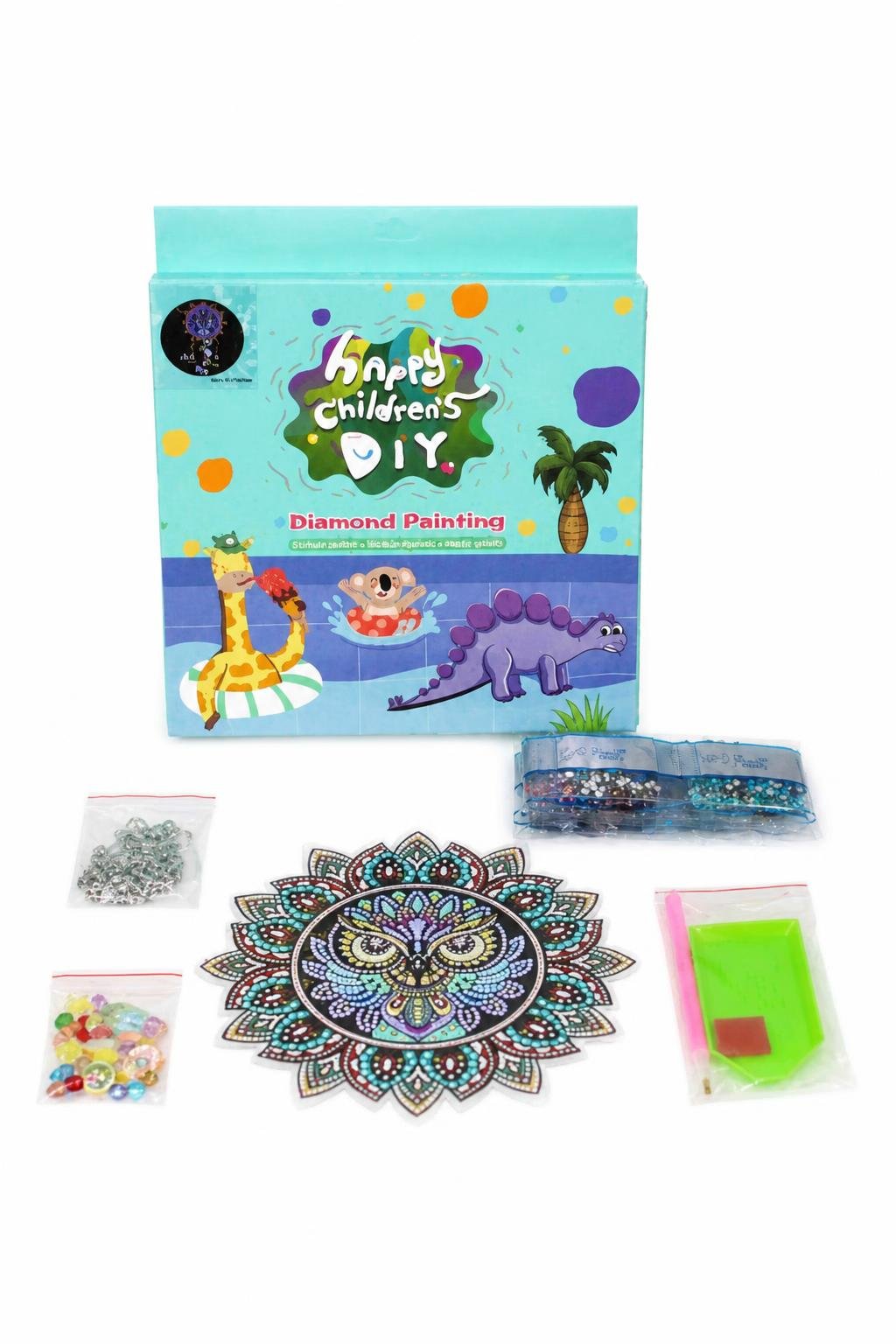 7335b2d6-ffd1-4973-9086-17f37890bb73-1.jpg لوحة تلوين ستراس جدارية DIY بتصميم بومة - موديل 7432484 - الصورة 1