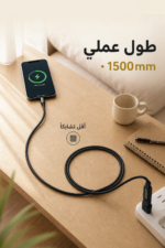 ⁦وصلة 2in1 QBest USB-A إلى Type-C شحن سريع 6A QB C001⁩ - الصورة ⁦3⁩