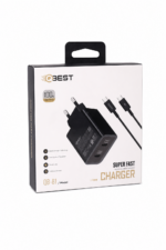 شاحن QBest بقدرة 75W ومنفذي Type-C موديل QB81