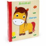 كتاب بزل خشبي إنكليزي للحيوانات موديل 1753427